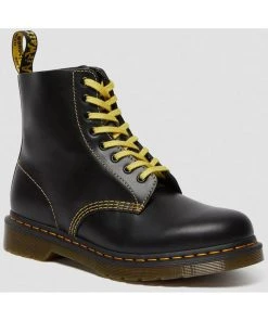 New In Dr. Martens 1460 Pascal Atlas Leather Boots Dark Grey