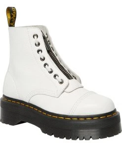 Dr. Martens Sinclair Nappa Leather Platform Boots White New In