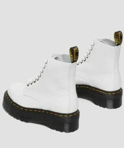Dr. Martens Sinclair Nappa Leather Platform Boots White New In