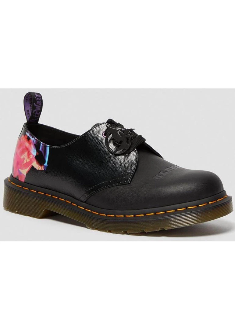 Dr. Martens Black Sabbath 1461 Paranoid Leather Shoes Black New In