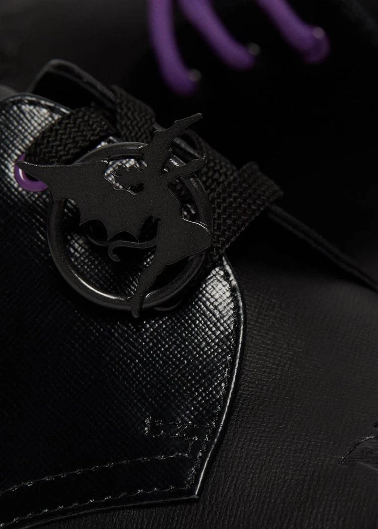 Dr. Martens Black Sabbath 1461 Paranoid Leather Shoes Black New In