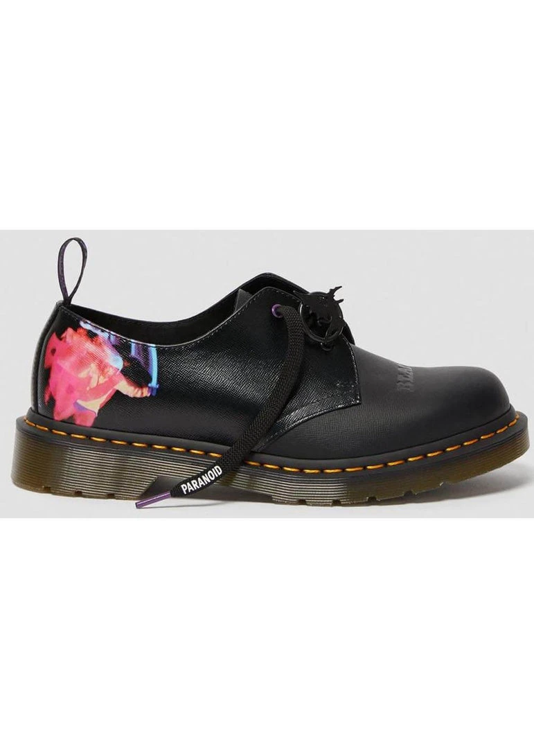Dr. Martens Black Sabbath 1461 Paranoid Leather Shoes Black New In