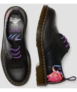 Dr. Martens Black Sabbath 1461 Paranoid Leather Shoes Black New In
