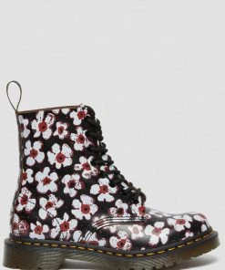 Dr. Martens 1460 Pascal Pansy Fayre Vintage Smooth Leather Lace-up Boots Red New In
