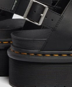 Dr. Martens Francis Hydro Leather Platform Sandals Black