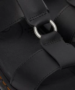 Dr. Martens Francis Hydro Leather Platform Sandals Black