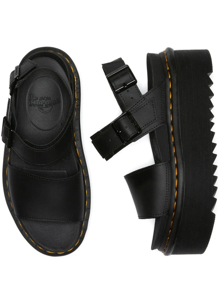 Dr. Martens Voss Hydro Quad Platform Sandals Black