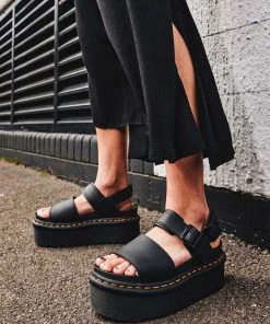 Dr. Martens Voss Hydro Quad Platform Sandals Black