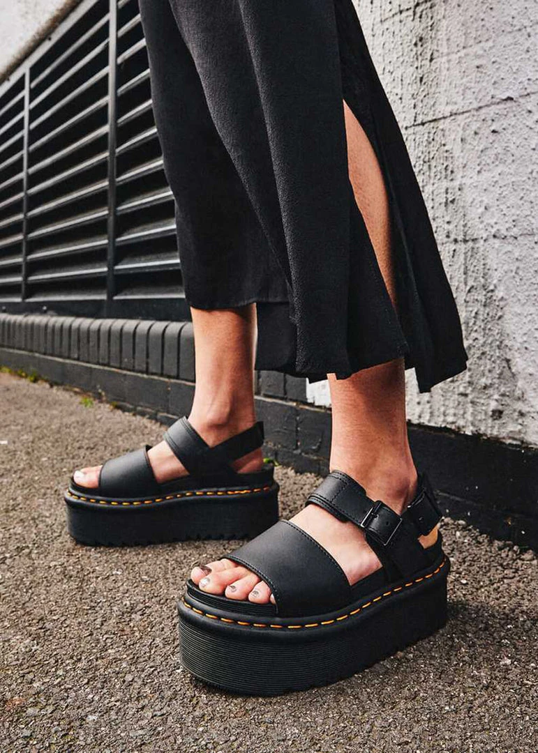 Dr. Martens Voss Hydro Quad Platform Sandals Black