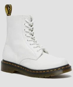 New In Dr. Martens 1460 Pascal Virginia Soft Leather Boots White