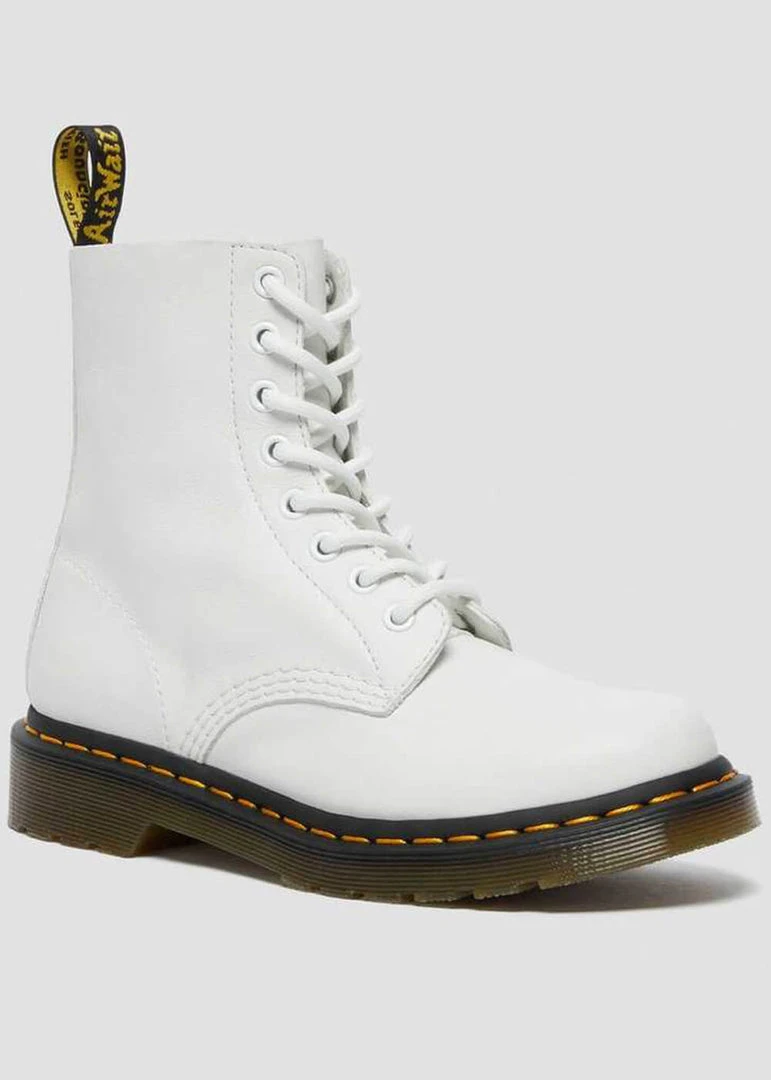 New In Dr. Martens 1460 Pascal Virginia Soft Leather Boots White