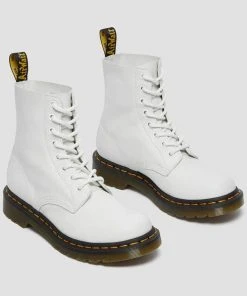 New In Dr. Martens 1460 Pascal Virginia Soft Leather Boots White