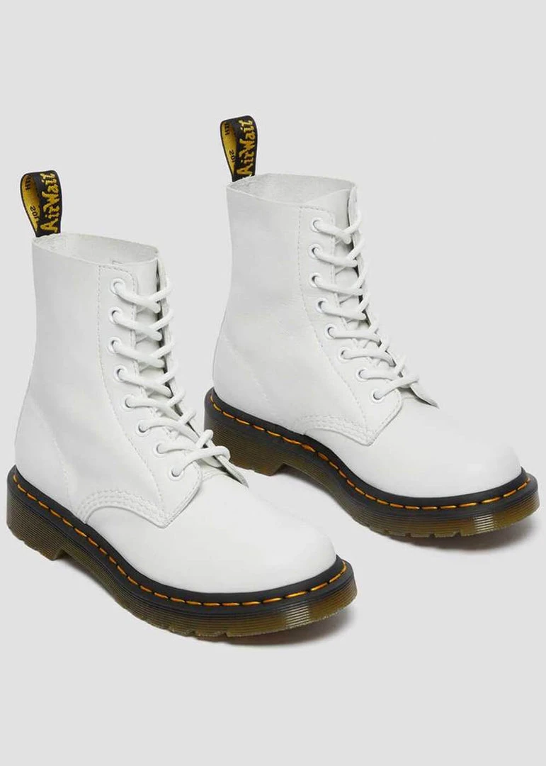 New In Dr. Martens 1460 Pascal Virginia Soft Leather Boots White