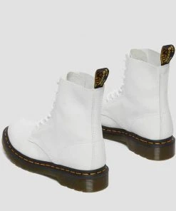 New In Dr. Martens 1460 Pascal Virginia Soft Leather Boots White