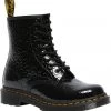 Dr. Martens 1460 Leopard Patent Boots Black New In