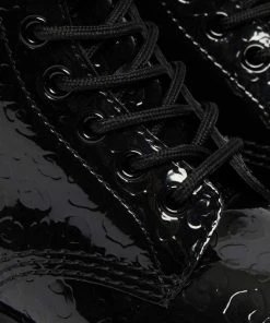 Dr. Martens 1460 Leopard Patent Boots Black New In