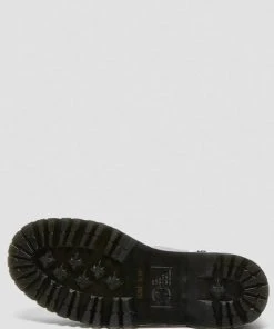 Dr. Martens Jadon Polka Dot Leather Platform Boots White Black