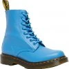 Dr. Martens 1460 Pascal Virginia Soft Leather Boots Mid Blue New In
