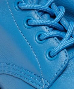 Dr. Martens 1460 Pascal Virginia Soft Leather Boots Mid Blue New In