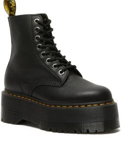 Dr. Martens 1460 Pascal Max Pisa Soft Leather Platform Boots Black