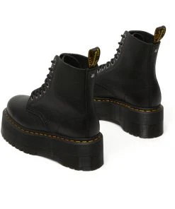 Dr. Martens 1460 Pascal Max Pisa Soft Leather Platform Boots Black