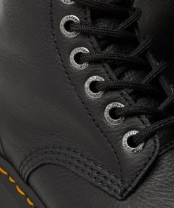 Dr. Martens 1460 Pascal Max Pisa Soft Leather Platform Boots Black