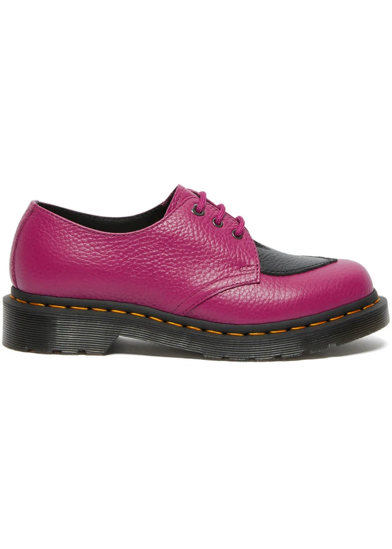 New In Dr. Martens 1461 Amore Heart Leather Shoes Fuchsia Black