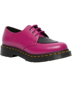 New In Dr. Martens 1461 Amore Heart Leather Shoes Fuchsia Black