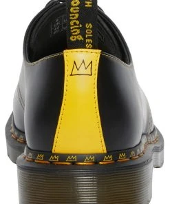 New In Dr. Martens X Basquiat 1461 Leather Shoes Black