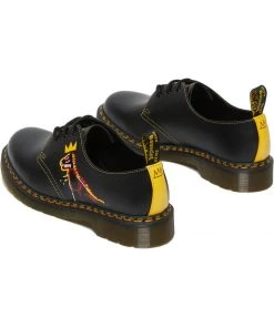 New In Dr. Martens X Basquiat 1461 Leather Shoes Black