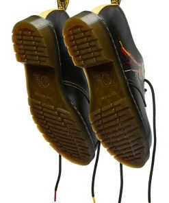 New In Dr. Martens X Basquiat 1461 Leather Shoes Black