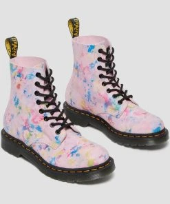 New In Dr. Martens 1460 Pascal Tutti Frutti Suède Rainbow Boots Pink