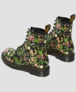 New In Dr. Martens 1460 Bloom Leather Boots Black
