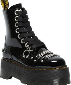 Dr. Martens Jadon Max Chain Patent Platform Boots Black