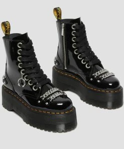 Dr. Martens Jadon Max Chain Patent Platform Boots Black