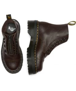 Dr. Martens Sinclair Nappa Leather Plateau Boots Burgundy New In