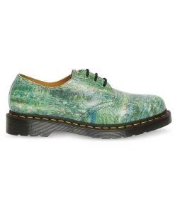 New In Dr. Martens X National Gallery 1461 Monet Lily Pond Shoes Multi