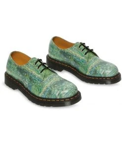 New In Dr. Martens X National Gallery 1461 Monet Lily Pond Shoes Multi