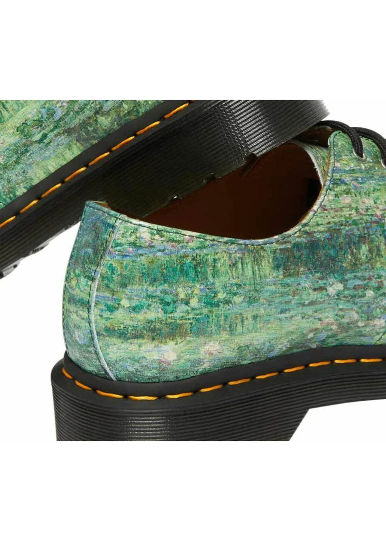 New In Dr. Martens X National Gallery 1461 Monet Lily Pond Shoes Multi