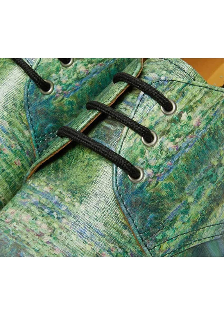 New In Dr. Martens X National Gallery 1461 Monet Lily Pond Shoes Multi