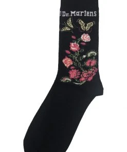 Dr. Martens Flower Socks Black New In