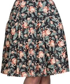 Banned Flamingo Honnie 50's Swing SKirt Black New In
