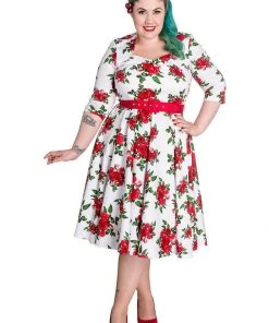 Dresses Hell Bunny Eternity 50's Swing Dress White