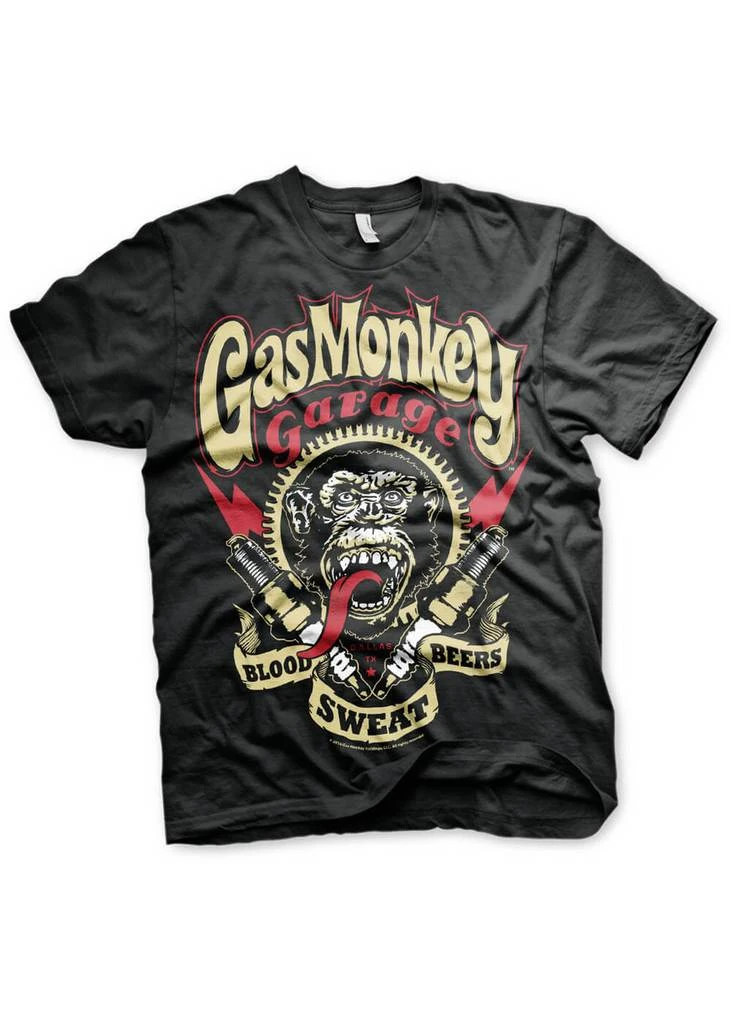 New In Gas Monkey Garage Mens Spark Plugs T-Shirt Black