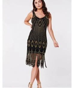 Gatsbylady Molly 1920's Flapper Dress Black