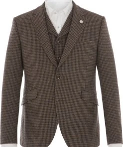 New In Gibson London Martin Check Colbert Jacket Green
