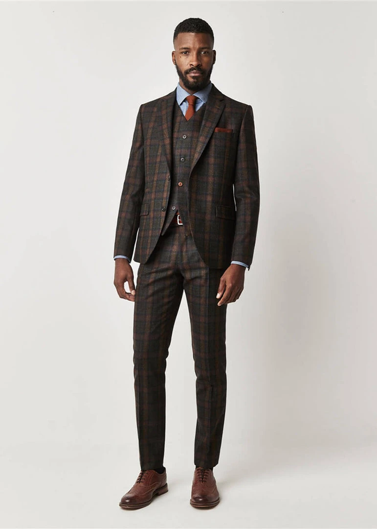 Gibson London William Tartan Jacket Sage Green