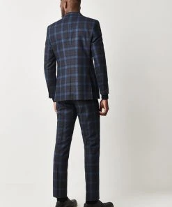 Gibson London Harry Check Jacket Teal New In