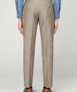 Gibson London Dwayne Linen Trousers Stone New In