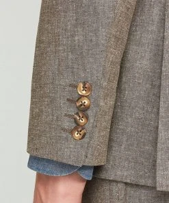 Gibson London Dwayne Linen Jacket Stone